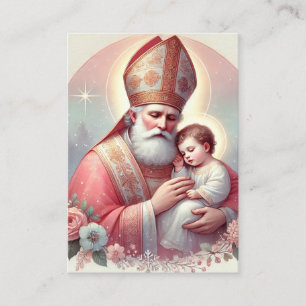 Christmas St. Nicholas. Baby Jesus Feast Day Business Card