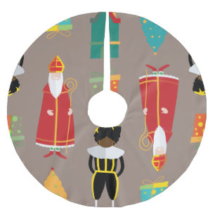 christmas st nicholas brushed polyester tree skirt