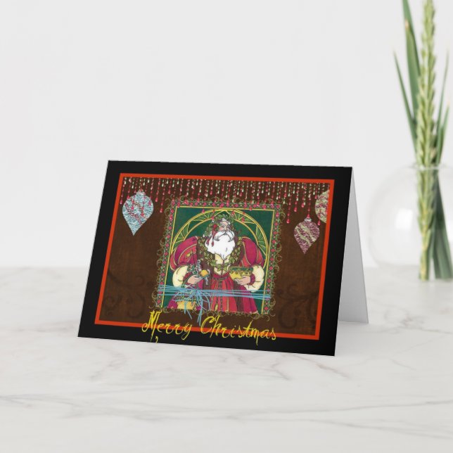 Christmas St Nicholas Ornaments Card (Front)