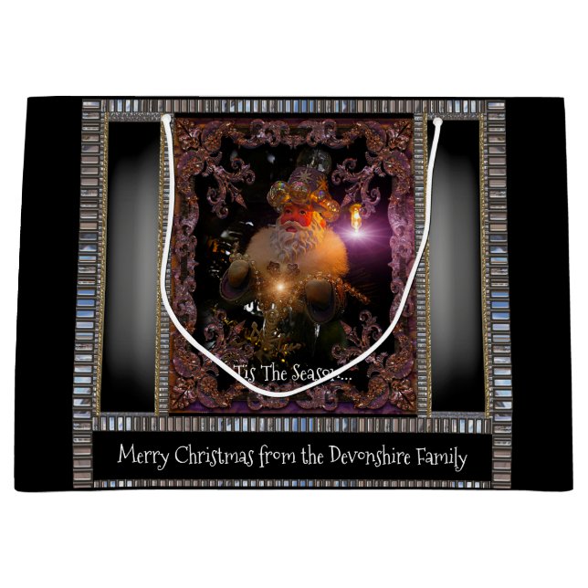 Christmas St. Nicholas Victorian Christmas Large Gift Bag (Front)
