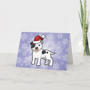 Christmas Staffordshire Bull Terrier Holiday Card