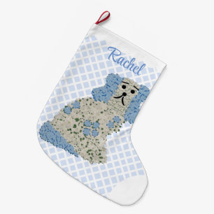 Christmas Staffordshire Dogs dog Large Christmas Stocking