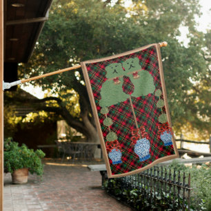 Christmas Staffordshire Dogs Ginger Jars Topiary House Flag