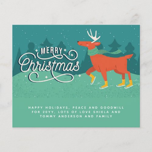 Christmas Stag Iceskating Personal Annual Letter