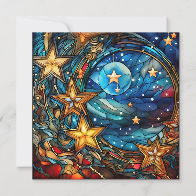 Christmas Stained Glass Greeting Card (Front)