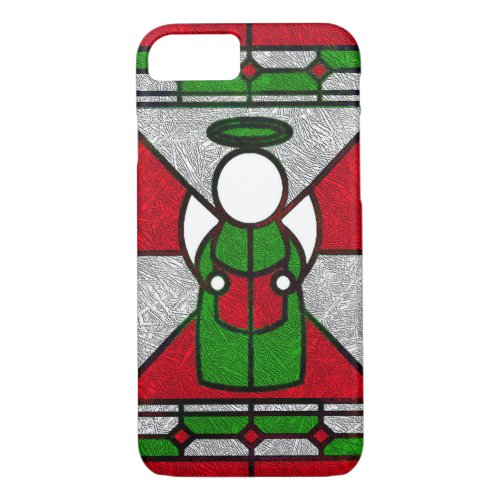 Christmas Stained Glass Holiday Angel iPhone 87 Case