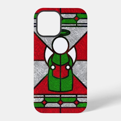 Christmas Stained Glass Holiday Angel iPhone 12 Pro Case
