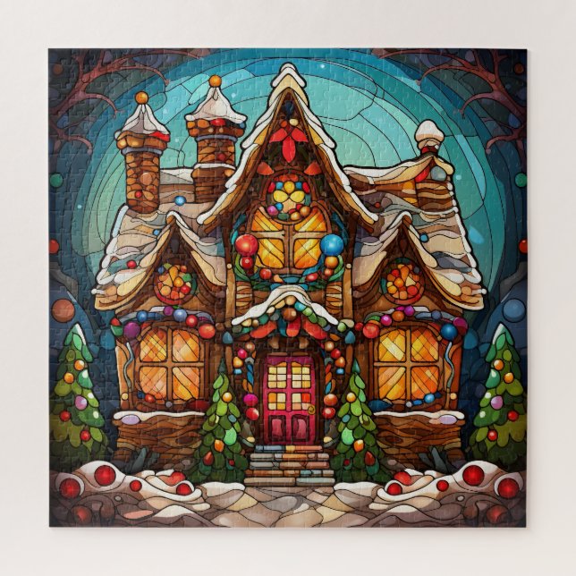 Christmas Stained Glass Puzzle (Vertical)