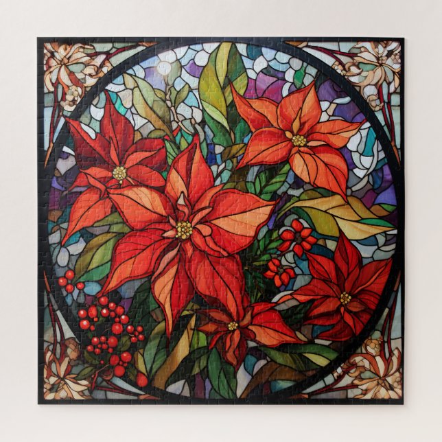 Christmas Stained Glass Puzzle (Vertical)