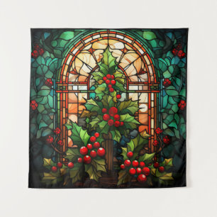 Christmas Stained Glass Tapestry