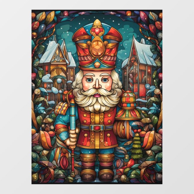 Christmas Stained Glass Window Cling (Sheet)