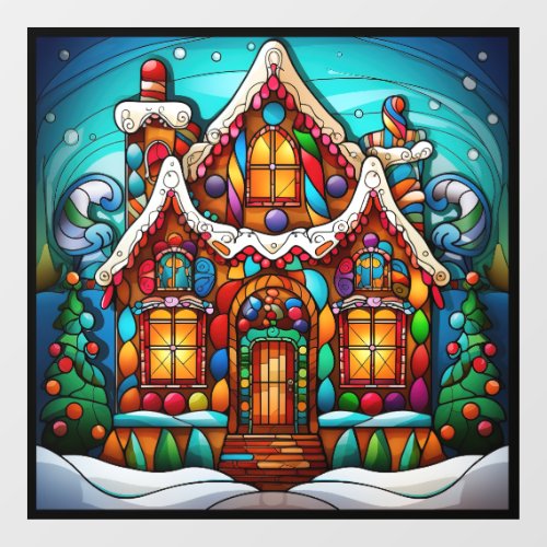 Christmas Stained Glass Window Cling