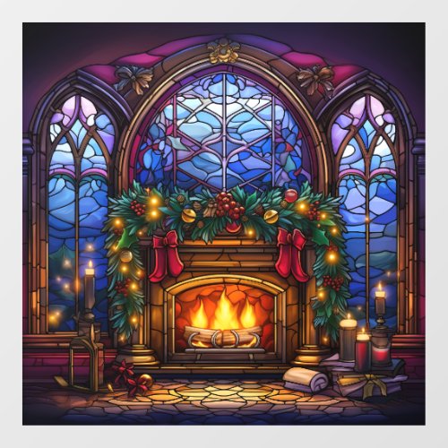 Christmas Stained Glass Window Cling