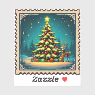 Christmas stamp sticker