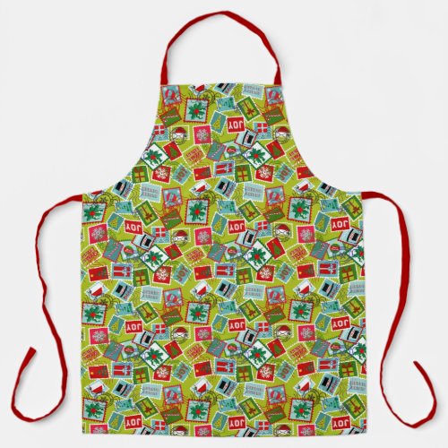 Christmas Stamps l Christmas Pattern Apron