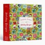 Christmas Stamps l Christmas Pattern Recipe 3 Ring Binder