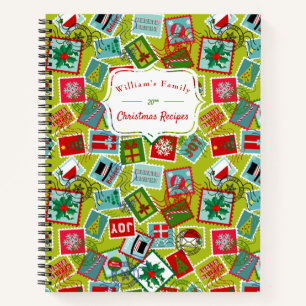 Christmas Stamps l Christmas Recipe Notebook