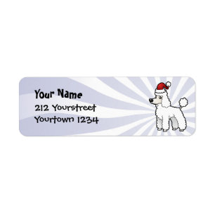 Christmas Standard/Miniature/Toy Poodle puppy cut Label