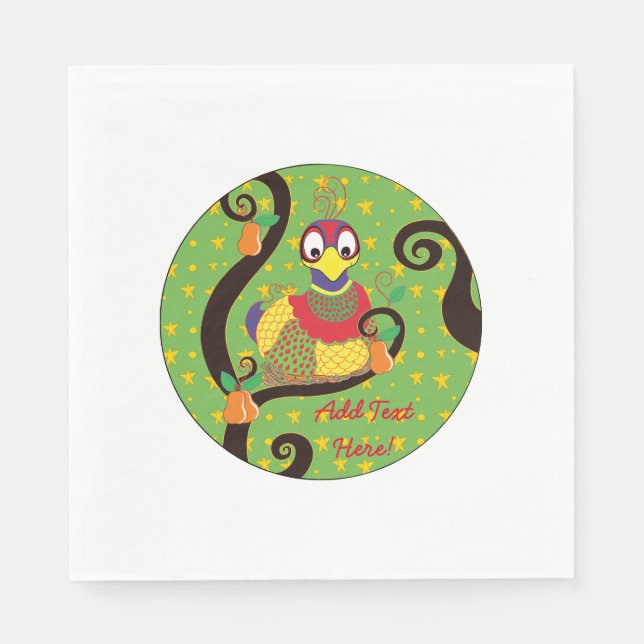 Christmas Standard Napkin. Personalize Paper Napkins (Front)