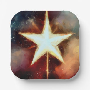 Christmas Star 1 Paper Plates