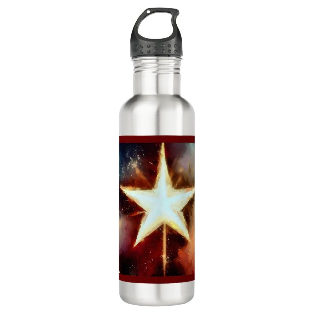 Christmas Star 1 Stainless Steel Water Bottle (Front)