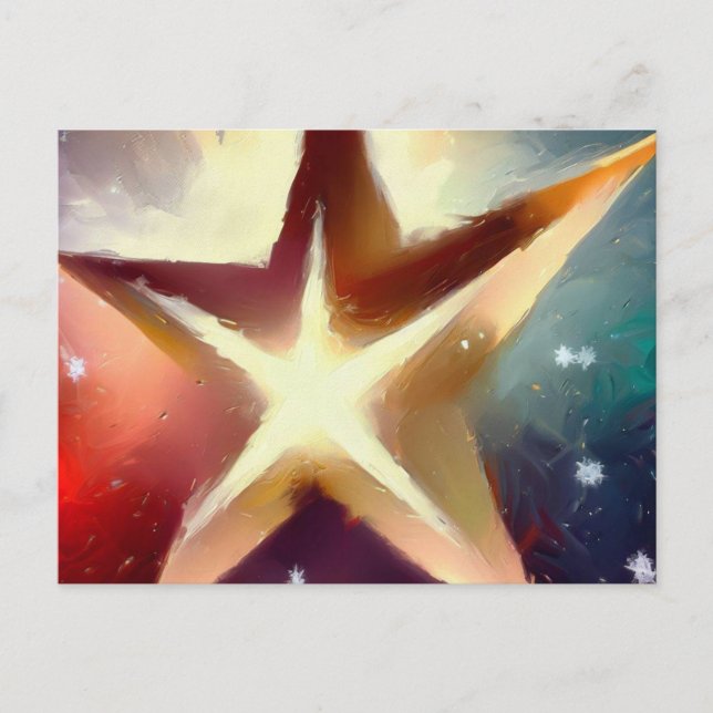 Christmas Star 4 Holiday Postcard (Front)