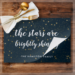 Christmas Star Brightly Shining Paper Placemat