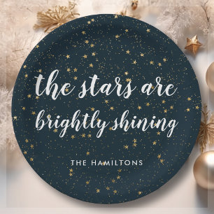 Christmas Star Brightly Shining Paper Plates