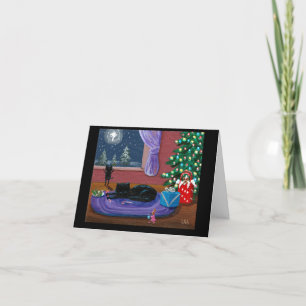 Christmas Star Cats Creationarts Holiday Card