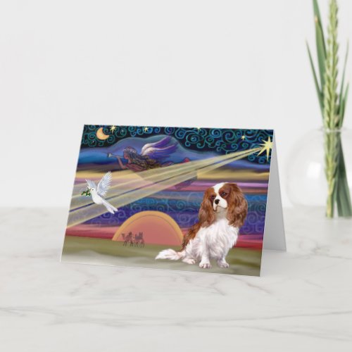 Christmas Star _ Cavalier Blenheim Holiday Card