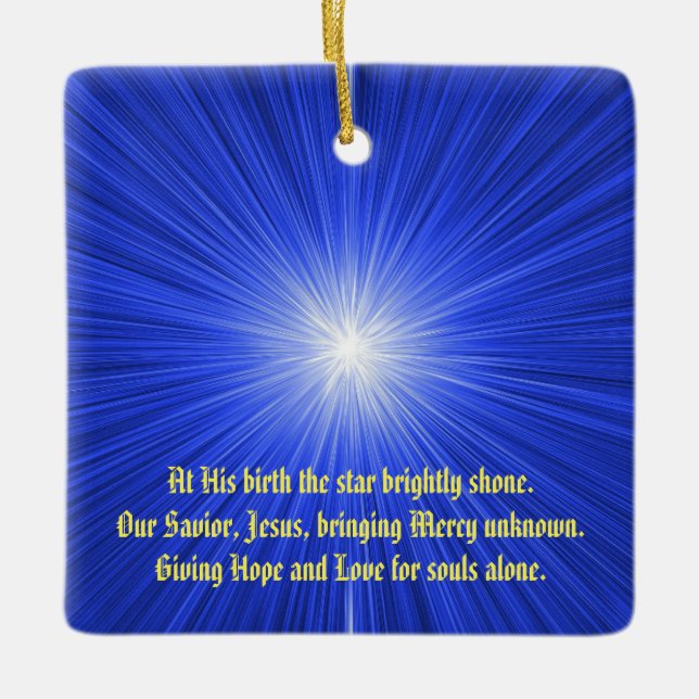 Christmas Star Ceramic Ornament (Front)