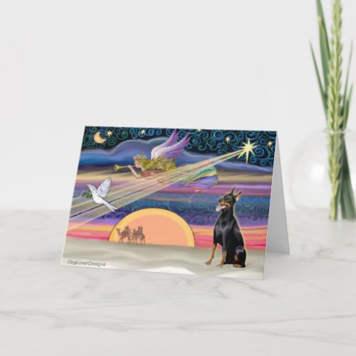 Christmas Star _ Doberman 1 _ Holiday Card