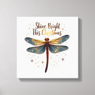 Christmas Star Dragonfly Canvas Print