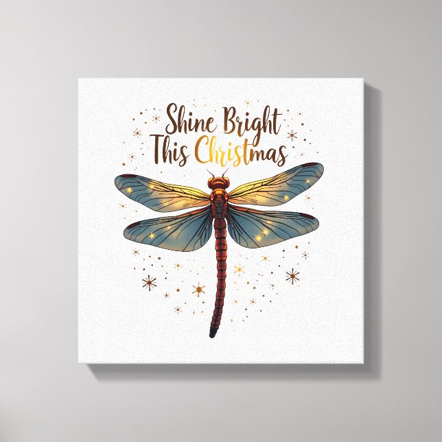 Christmas Star Dragonfly Canvas Print (Front)