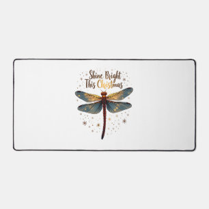 Christmas Star Dragonfly Desk Mat
