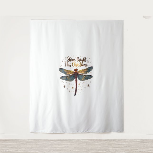 Christmas Star Dragonfly Tapestry (Front)