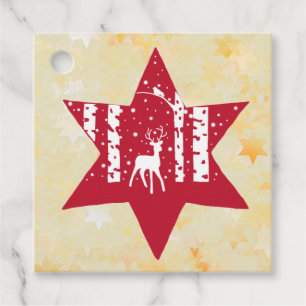 Christmas star favor tags