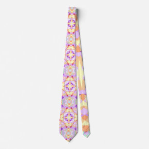 Christmas Star Festive Purple Golden Yellow Neck Tie