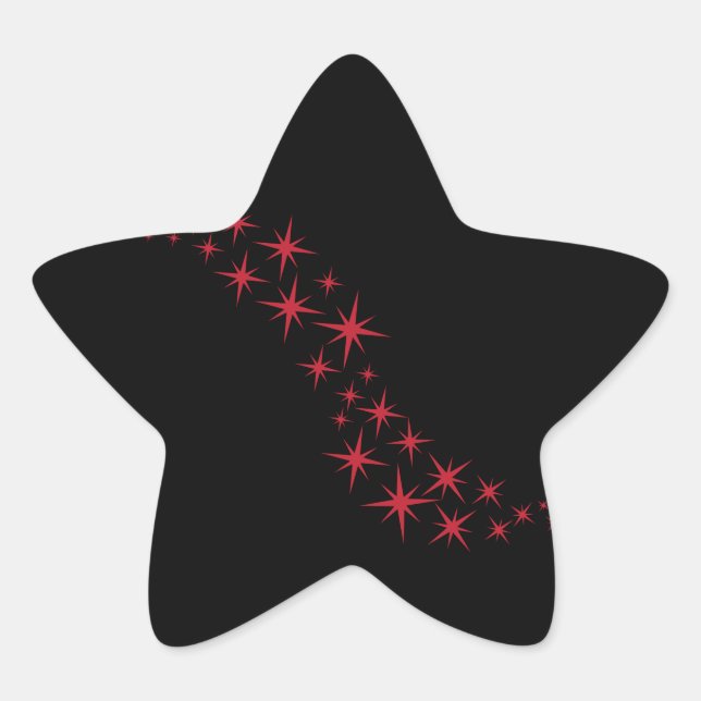 Christmas Star Flourish Star Sticker (Front)