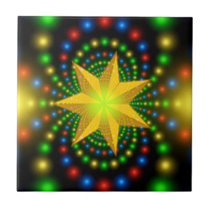 Christmas Star Fractal Design-29440 Ceramic Tile