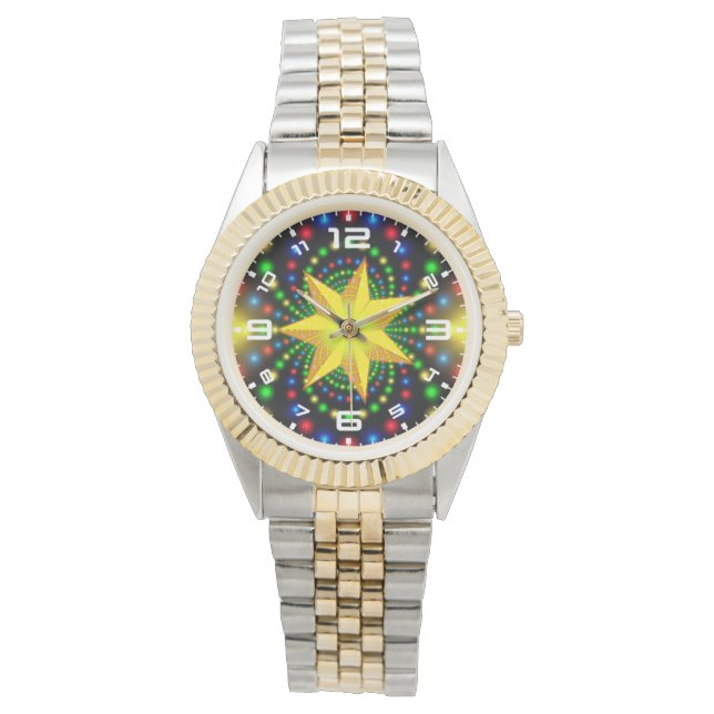 Christmas Star Fractal Design-29440 Watch (Front)