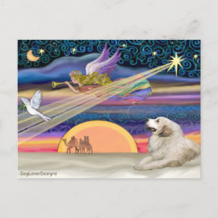 Christmas Star - Great Pyrenees 1 Holiday Postcard