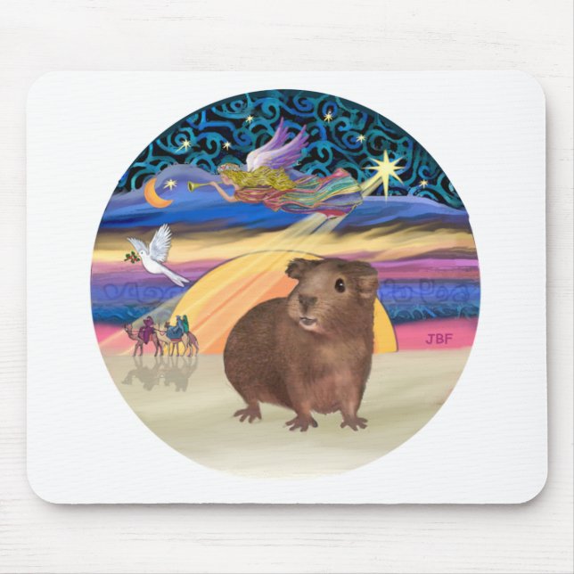 Christmas Star - Guinea Pig 3 Mouse Pad (Front)