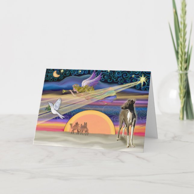 Christmas Star - Italian Greyhound 1 Holiday Card (Front)