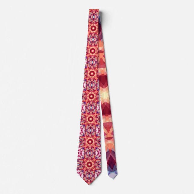 Christmas Star Jolly Red Winter Blue Gold Yellow Neck Tie (Front)