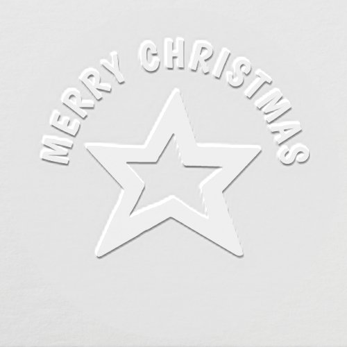 Christmas Star Merry Christmas or Personalized Embosser