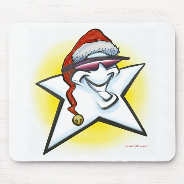 Christmas Star Mouse Pad (Front)