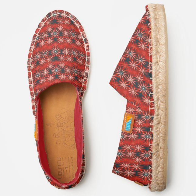 Christmas Star Navy Red White Espadrilles (Side)