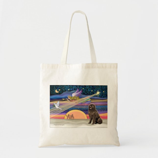 Christmas Star - Newfoundland (brown 2) Tote Bag (Front)