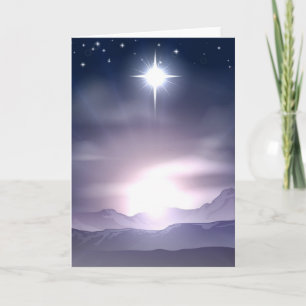 Christmas Star of Bethlehem Nativity Holiday Card